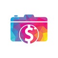 Camera dollar logo design icon. Royalty Free Stock Photo