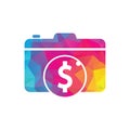 Camera dollar logo design icon. Royalty Free Stock Photo