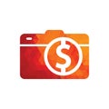 Camera dollar logo design icon. Royalty Free Stock Photo