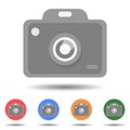 Camera DSLR icon vector logo