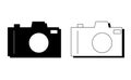 Camera DSLR icon vector logo isolated on background