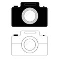 Camera DSLR icon vector logo isolated on background