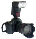 Camera with external flash