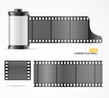 Camera Film Roll Cartridge. Vector Royalty Free Stock Photo