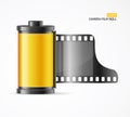 Camera Film Roll Cartrige. Vector Royalty Free Stock Photo