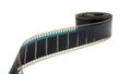 Camera film strip isolated on a white background. Royalty Free Stock Photo