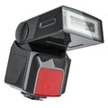 Camera Flash, professional photography external flash, 3D rendering Royalty Free Stock Photo
