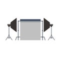 Camera flash speed photography white equipment vector. Royalty Free Stock Photo