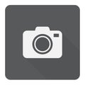 Camera flat icon. Royalty Free Stock Photo