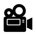 Camera glyph flat vector  icon Royalty Free Stock Photo