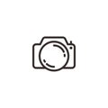 Camera flat line art Logo Icon