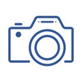 Camera flat web icon with high quality outline symbol. Web or mobile app Royalty Free Stock Photo