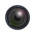 Camera focus gadget technology icon. Vector graphic