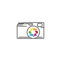 Camera Gear logo design vector template, Camera Photography logo concepts Royalty Free Stock Photo