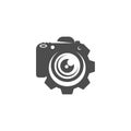 Camera Gear logo design vector template, Camera Photography logo concepts Royalty Free Stock Photo