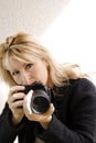 Camera girl Royalty Free Stock Photo