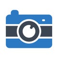 Camera glyph color flat vector icon Royalty Free Stock Photo