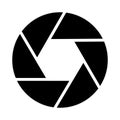Camera glyph flat vector  icon Royalty Free Stock Photo