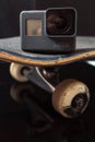 Camera GoPro Hero5 on skateboard