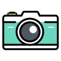 Camera green icon Flat sign Royalty Free Stock Photo
