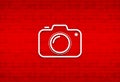 Camera icon abstract digital screen red background illustration Royalty Free Stock Photo