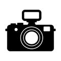Camera icon black icon tor design on a white background Royalty Free Stock Photo
