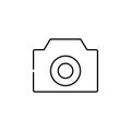camera icon. Element of simple icon in material style for mobile concept and web apps. Thin line icon for website design and devel Royalty Free Stock Photo