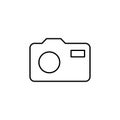 camera icon. Element of simple icon for websites, web design, mobile app, info graphics. Thin line icon for website design and dev Royalty Free Stock Photo