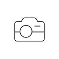 camera icon. Element of simple icon for websites, web design, mobile app, info graphics. Thin line icon for website design and dev Royalty Free Stock Photo