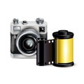 Camera icon and film role isolated