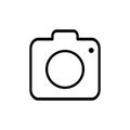 Camera icon. Flat design. Vector illustration. Grey on white background Royalty Free Stock Photo