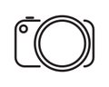 Camera icon in flat style. Single high quality outline symbol of camera for web design or mobile app. Thin line camera sign Royalty Free Stock Photo