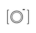 Camera icon in linear style. Photography element. Icon for web or applications