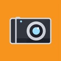 Camera icon. Icon related to electronic, technology. Flat icon style. Suitable for stickers and prints.