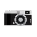 Camera icon. Retro vintage film camera . Isolated vector illustration. white background Royalty Free Stock Photo