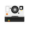 Camera icon. Retro vintage film camera . Isolated vector illustration. white background Royalty Free Stock Photo