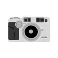 Camera icon. Retro vintage film camera . Isolated vector illustration. white background Royalty Free Stock Photo