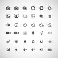 camera icon set, vector eps10