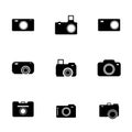 Camera Icon Set. Photography icons set. Security Camera Icon. photo and video icon. multimedia icon set Flat line vector icons Royalty Free Stock Photo