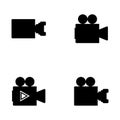 Camera Icon Set. Photography icons set. Security Camera Icon. photo and video icon. multimedia icon set Flat line vector icons Royalty Free Stock Photo