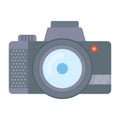 Camera icon for taking photoes and video in modern outline style. Attribute of tourists, artists. Capture moments