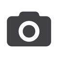 Camera icon in a trendy flat pattern isolated from a white background. Camera Symbol for Website Design Logo Vector illustrations. Royalty Free Stock Photo