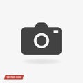 Camera Icon vector, vector illustion flat design style.