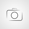 Camera icon vector illustration. Isolated pohotocamera symbol. Photo camera line concept. Photo gadget graphic design. Camera pict