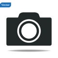 Camera icon vector illustration. Photo camera sign