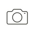 Camera icon vector. Line photo symbol.