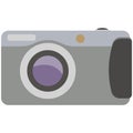 Camera icon, vector photocamera isolated on white