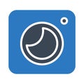 Camera vector glyph color icon