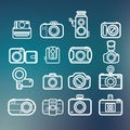 Camera icons of abstract blur backgrounds Royalty Free Stock Photo