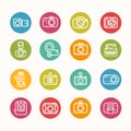 Camera icons set Circle Series